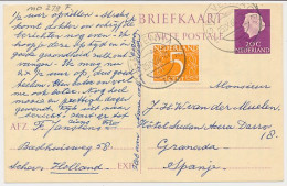 Briefkaart G. 327 / Bijfrankering Den Haag - Spanje 1964 - Postal Stationery