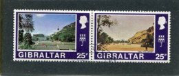 GIBRALTAR - 1971  25p  DEFINITIVE PAIR  FINE USED - Gibraltar