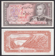 IRAN - Persien 20 RIALS (1974-79) Pick 100a UNC (1) Schah Reza Pahlavi  (31854 - Otros – Asia