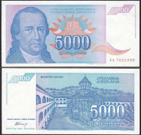 Jugoslawien - YUGOSLAVIA - 5000 Dinara 1994 UNC (1) Pick 141    (12754 - Yugoslavia