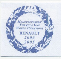 Meter Cut France 2010 Formula 1 - FIA World Champions - Renault 2006 - 2005 - Sonstige & Ohne Zuordnung
