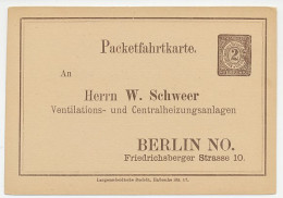 Local Mail Stationery Berlin 188. - Packetfahrkarte Ventilation And Central Heating Systems - Ohne Zuordnung