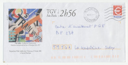 Postal Stationery / PAP France 2001 Train - Flag - Exhibition - Other & Unclassified