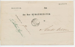 Naamstempel Wierden 1873 - Brieven En Documenten
