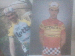 CYCLISME  - WIELRENNEN- CICLISMO : 2 CARTES CLAUDE CRIQUIELION 1986 + 1990 - Cyclisme