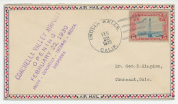 Cover / Postmark USA 1929 Opening Coachella Valley Airport - Flugzeuge