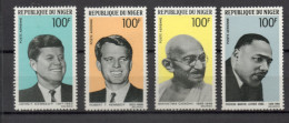 NIGER  PA  N° 94 à 97     NEUFS SANS CHARNIERE  COTE 7.00€   GANDHI KENNEDY LUTHER KING  VOIR DESCIPTION - Niger (1960-...)