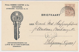 Firma Briefkaart Coevorden 1921 - Lips Slotenfabriek - Sleutel - Unclassified