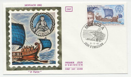 Cover / Postmark Monaco 1982 Virgil - Roman Poet - Julius Caesar - Escritores