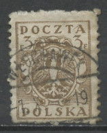 Pologne - Poland - Polen 1919 Y&T N°159 - Michel N°101 (o) - 3f Aigle National - Used Stamps