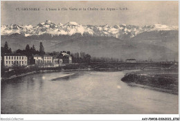 AAYP9-38-0850 - GRENOBLE - L'Isere A L'Ile Verte Et La Chaine Des Alpes - Grenoble