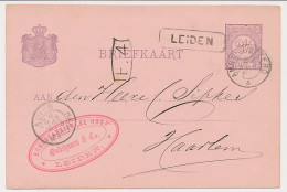 Trein Haltestempel Leiden 1882 - Covers & Documents