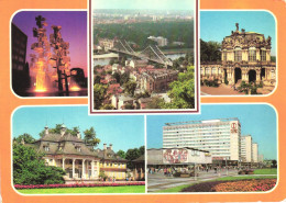 DRESDEN, SAXONY, MULTIPLE VIEWS, ARCHITECTURE, BRIDGE, FOUNTAIN, PARK, GERMANY, POSTCARD - Dresden