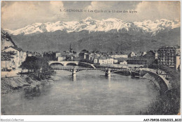 AAYP9-38-0775 - GRENOBLE - Les Quais Et La Chaine Des Alpes - Grenoble