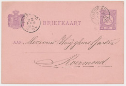 Bloemendaal - Kleinrondstempel Overveen 1882 - Non Classés