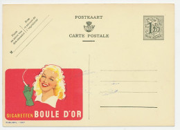 Publibel - Postal Stationery Belgium 1952 Cigarette - Boule D Or - Tobacco