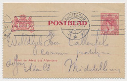 Postblad G. 12 Amsterdam - Middelburg 1908 - Ganzsachen