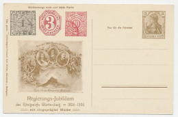 Postal Stationery Germany 1906 Government Jubilee Wurttemberg - Stamps - Familias Reales
