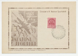 Postcard / Postmark Hungary 1943 International Sports Week At Lake Balaton - Other & Unclassified
