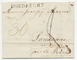 Dordrecht - Lausanne Zwitserland 1823 - ...-1852 Préphilatélie