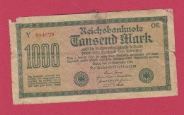 ALLEMAGNE - 1.000 MARKS 1922 - 1.000 Mark
