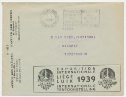 Postal Cheque Cover Belgium 1938 International Water Exhibition - Ferry Boat - Oostende - Dover  - Unclassified