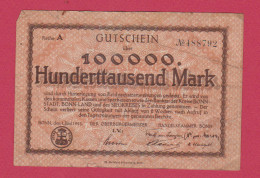 ALLEMAGNE - 100 000 MARKS 1923 Bonn - Verzamelingen