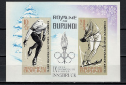 Burundi 1964 Olympic Games Innsbruck S/s Imperf. MNH - Invierno 1964: Innsbruck