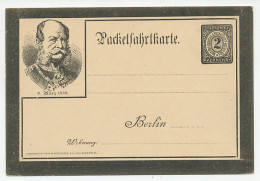 Local Mail Stationery Berlin Emperor Wilhelm I - Mourning Card - Royalties, Royals