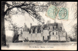 N° 1862 En Berry - Herry Le Château A. Auxenfans éditeur à Bourges Cachet Convoyeur Bourges à Cosne Janvier 1906 - Other & Unclassified