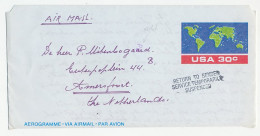 Postal Stationery USA - Netherlands 1983 Postal Strike - Service Temporarily Suspended - Return To Sender - Other & Unclassified