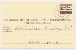 Verhuiskaart G. 33 Ridderkerk - Dedemsvaart 1966 - Postal Stationery