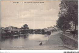 ADIP5-33-0380 - LIBOURNE - Le Pont Suspendu Et Les Rives De L'isle  - Libourne