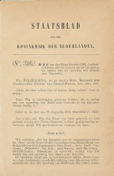Staatsblad 1901 : Spoorlijn Almelo - Coevorden  - Documenti Storici