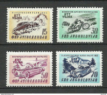 JUGOSLAVIJA 1953 Michel 724 - 727 * Auto- Und Motorradrennen Motorcycle Old Cars Rally - Coches