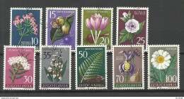 Jugoslawien JUGOSLAVIJA 1957 Michel 812 - 820 O Flowers Blumen - Sonstige & Ohne Zuordnung