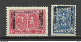 JUGOSLAVIJA Jugoslawien 1931 Michel 239 - 240 MNH - Unused Stamps