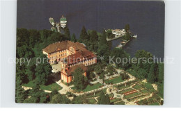 72503719 Insel Mainau Fliegeraufnahme Schloss Kirche Rosengarten Insel Mainau - Konstanz