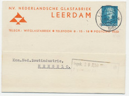 Firma Briefkaart Leerdam 1950 - Glasfabriek - Sin Clasificación