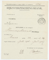 Aalsmeer 1907 - Kwitantie Rijksverzekeringsbank - Unclassified