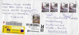 Postzegels > Europa > Turkije >aangetekende Luchtpostbrief  Met 5 Postzegels  (17792) - Briefe U. Dokumente