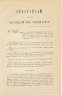 Staatsblad 1901 : Spoorlijn Kwadijk - Edam - Volendam - Documenti Storici