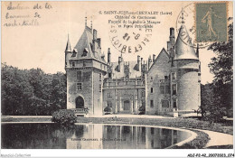 ADJP2-42-0121 - SAINT-JUST-EN-CHEVALET - Chateau De Contenson - Facade De La Salle A Manger Et Porte Principale - Saint Just Saint Rambert