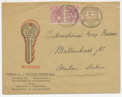 Firma Envelop Dordrecht 1923 - Lips / Sleutel - Unclassified