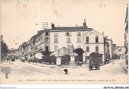 ADJP1-42-0024 - ROANNE - Angle De La Rue Nationale Et De La Rue Du Commerce - Statue De La Paix - Roanne