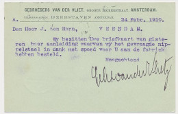 Briefkaart G. 80 A II Amsterdam 1910Particulier Bedrukt  - Entiers Postaux