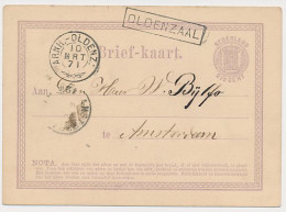 Trein Haltestempel Oldenzaal 1871 - Cartas & Documentos