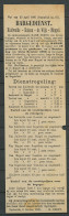 Advertentie 1886 Bargedienst Zuidwolde - Ruinen - Wijk - Meppel - Altri & Non Classificati