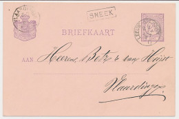 Trein Haltestempel Sneek 1887 - Storia Postale
