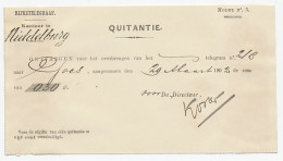 Telegraaf Kwitantie Middelburg 1902 Nieuw Type Postwaardestuk? - Entiers Postaux